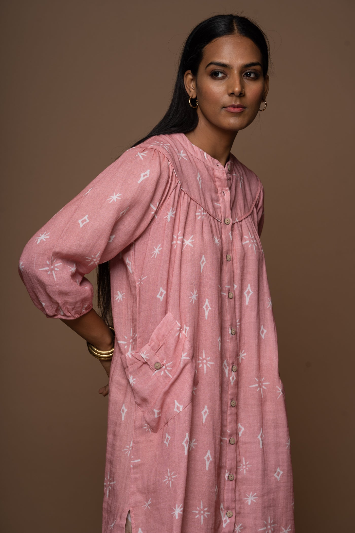 Dusty Pink Nova Kurta in All my friends Pattern