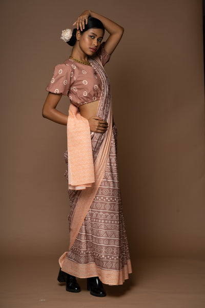 Earthy Echoes Cotton Sari