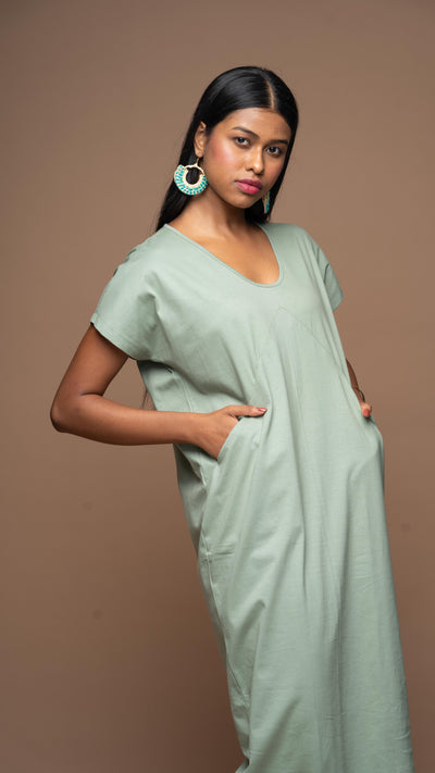 Effortless Pocket Dress - Sage Green