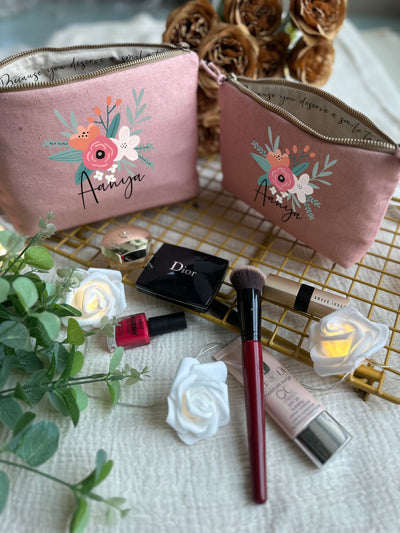 Whispering Blooms Cosmetic Pouch