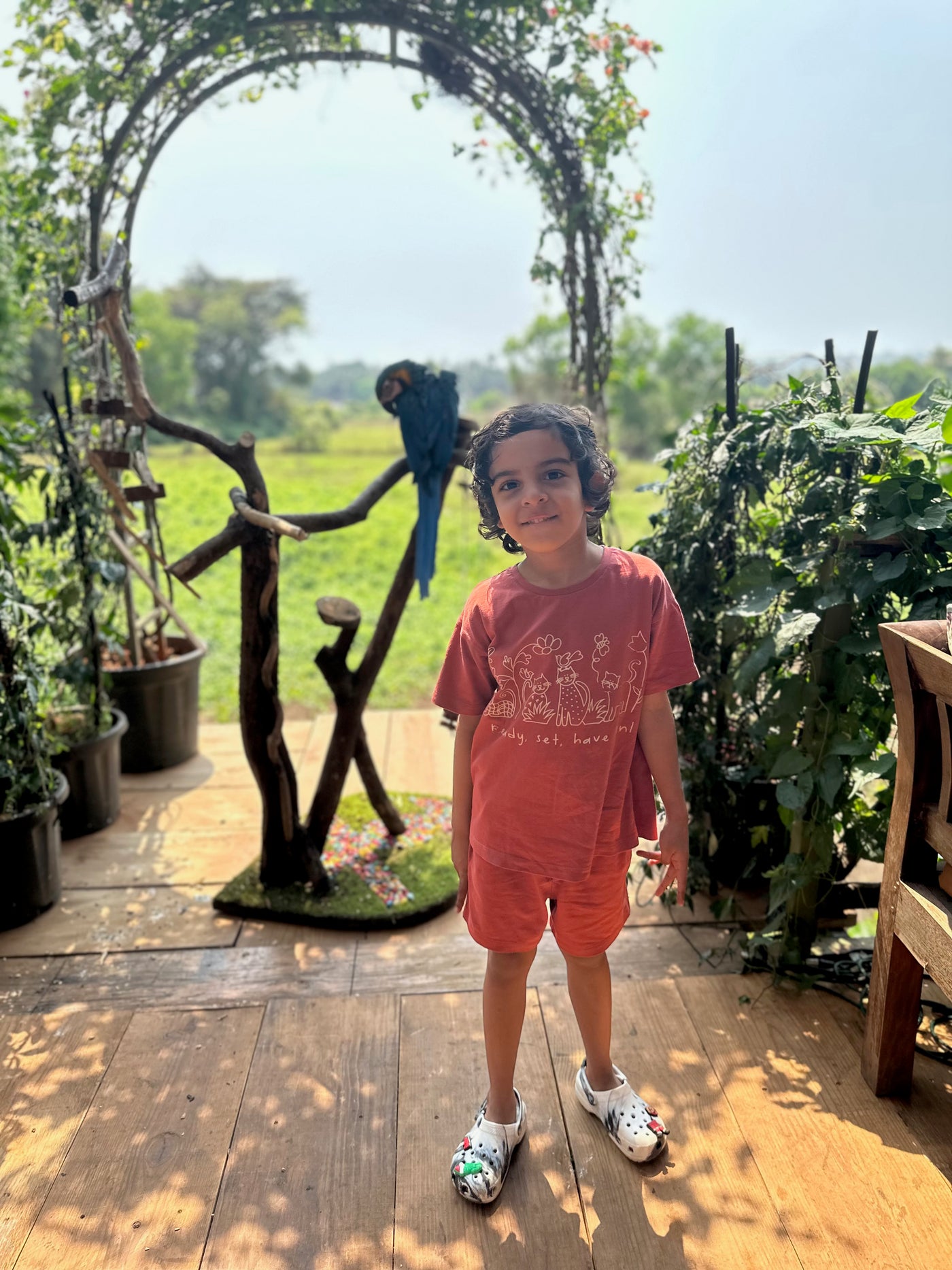 Fun in the Garden Muted Red Co-Ord Set