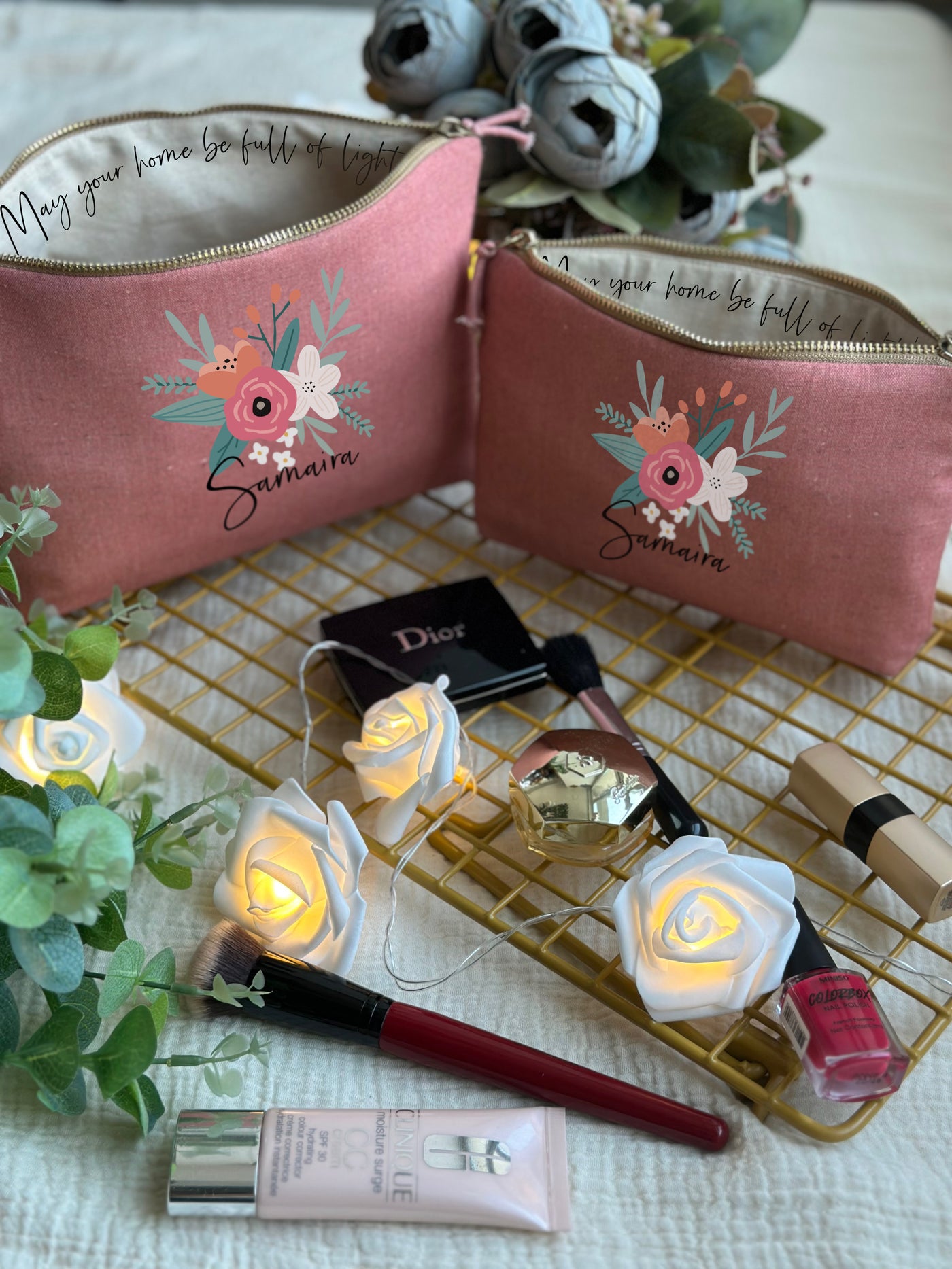 Whispering Blooms Cosmetic Pouch