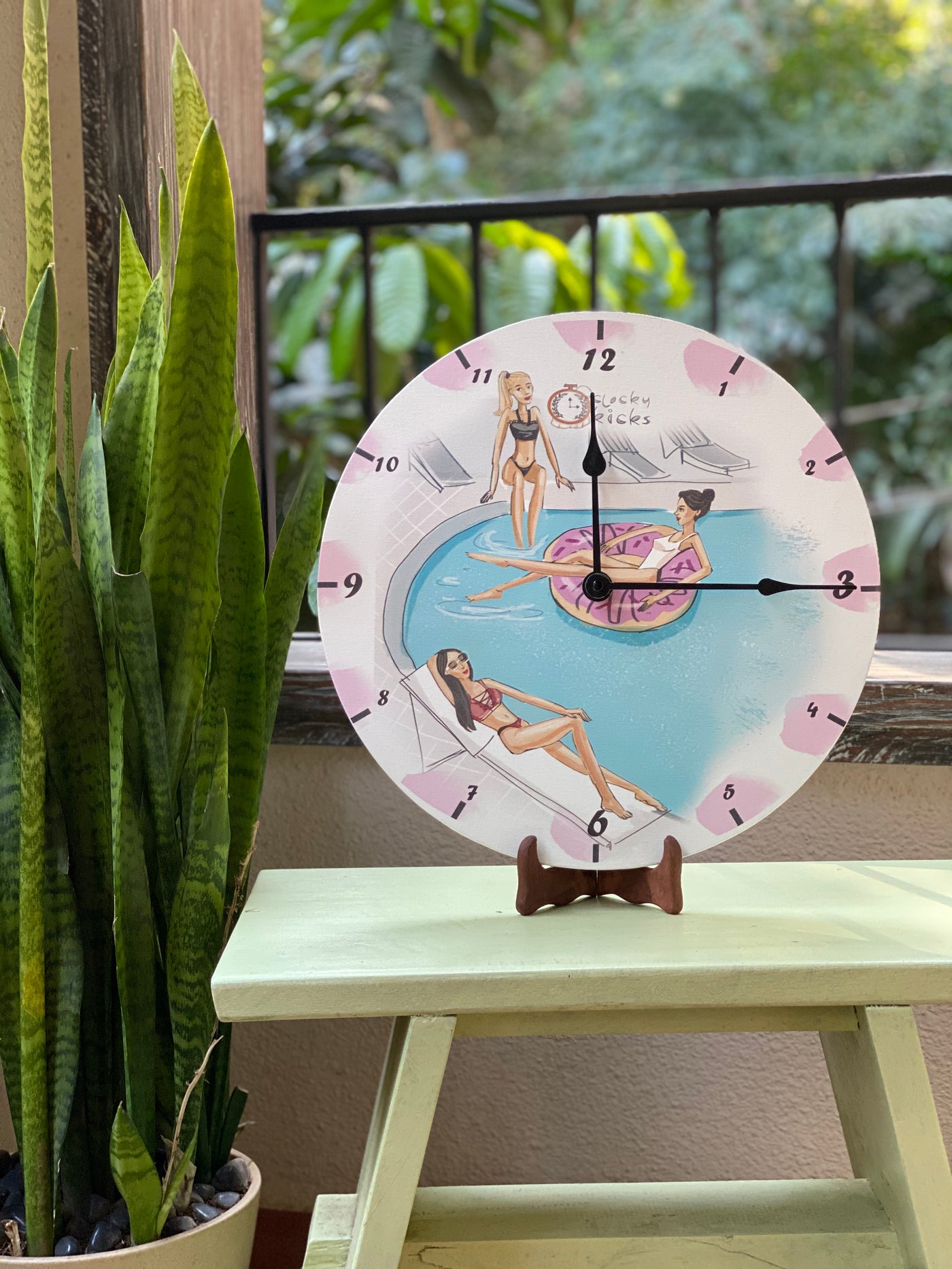 Cool Pool Fun Clock