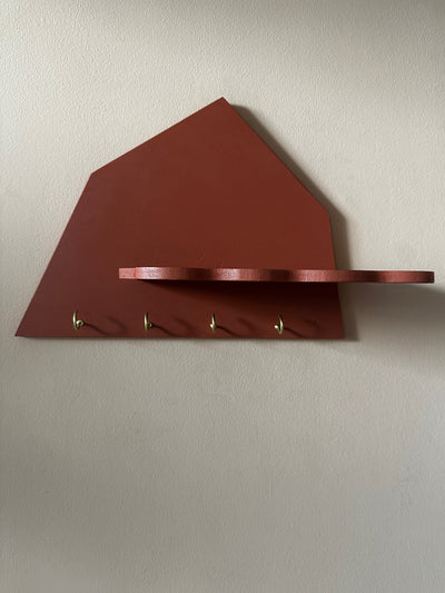 Copper Decagon Split Wall Shelf