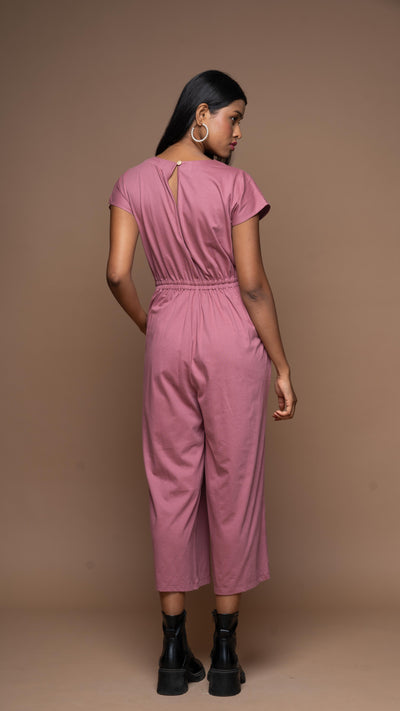 Knot me up Jumpsuit in mauve