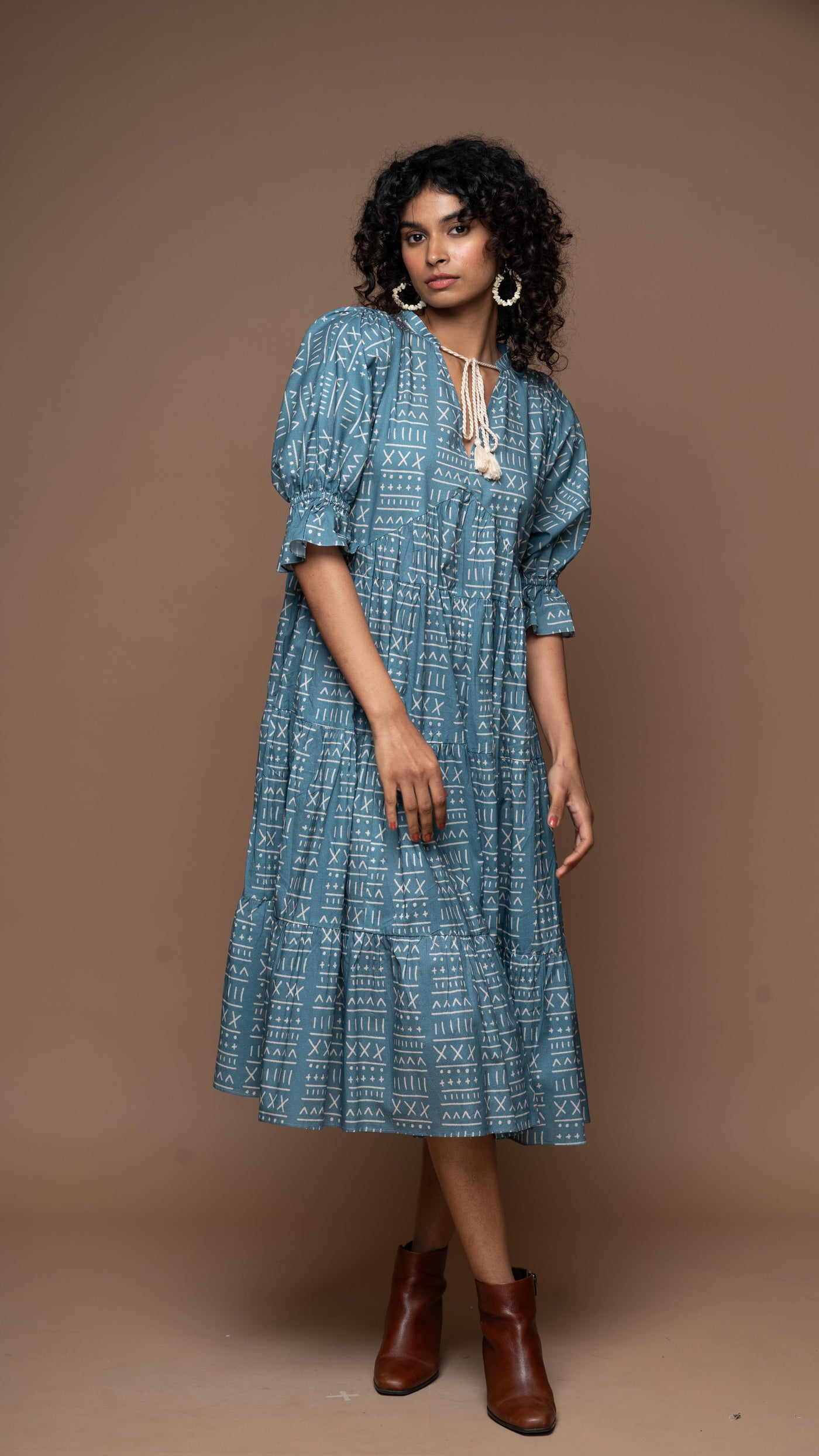 Pure Bliss Midi Maxi Dress in Back to Basics Pattern