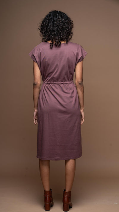 Cinch & go Jersey Dress - Plum