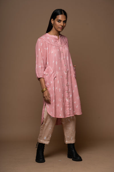 Dusty Pink Nova Kurta in All my friends Pattern