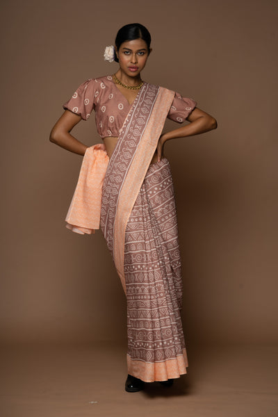 Earthy Echoes Cotton Sari