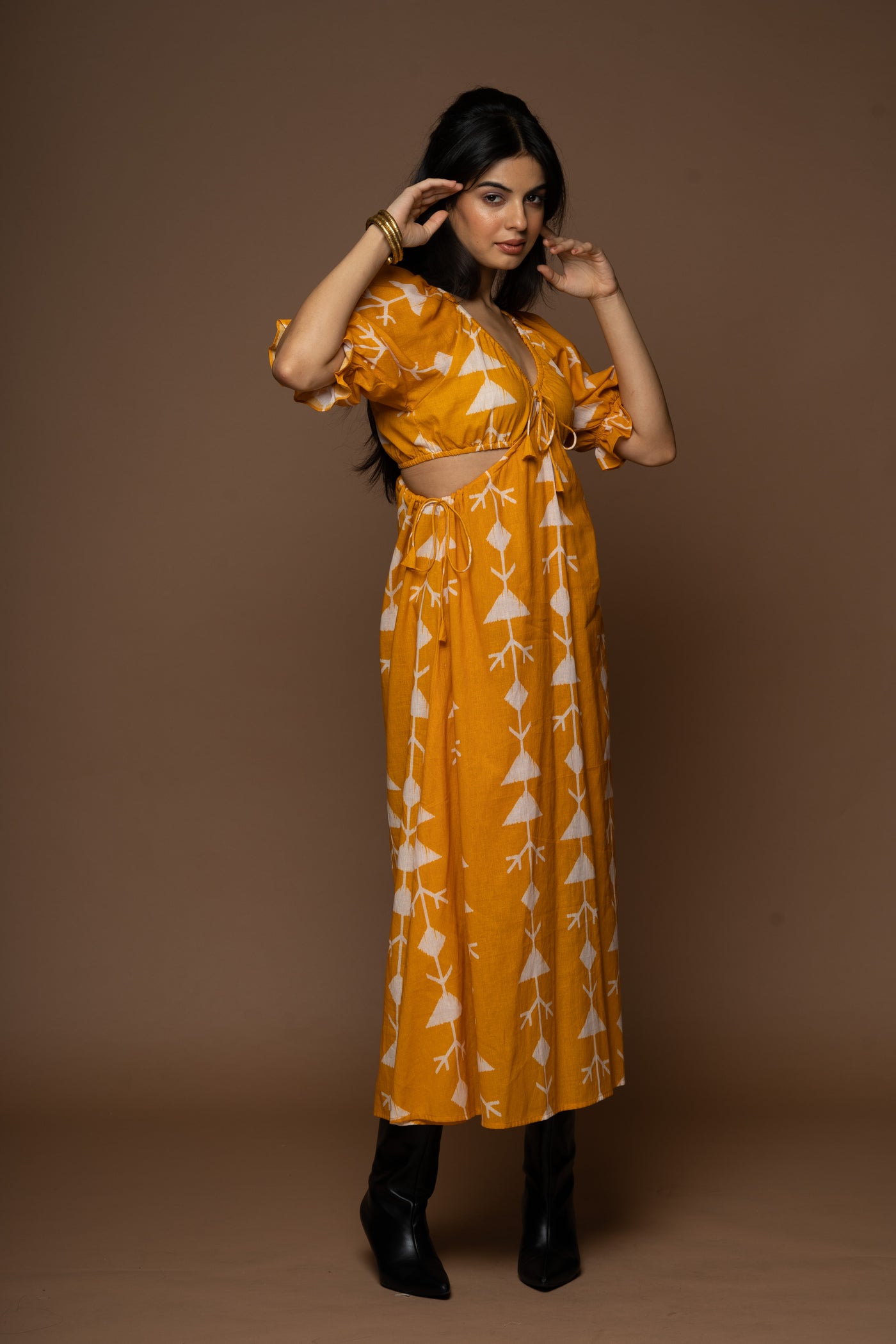 Ravine Radiance Long Maxi Dress in Our Boho Dance Pattern