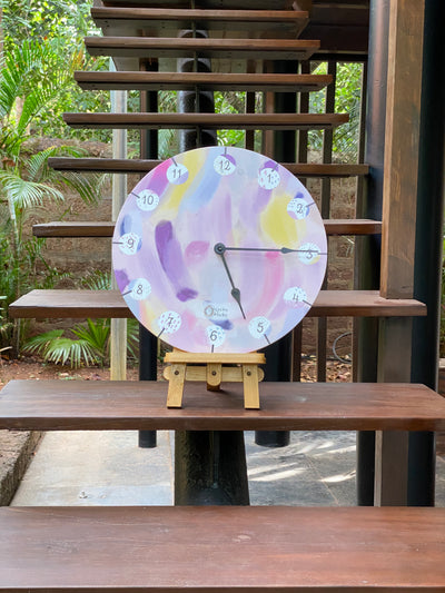 Painter's Palette Clock - Lilac