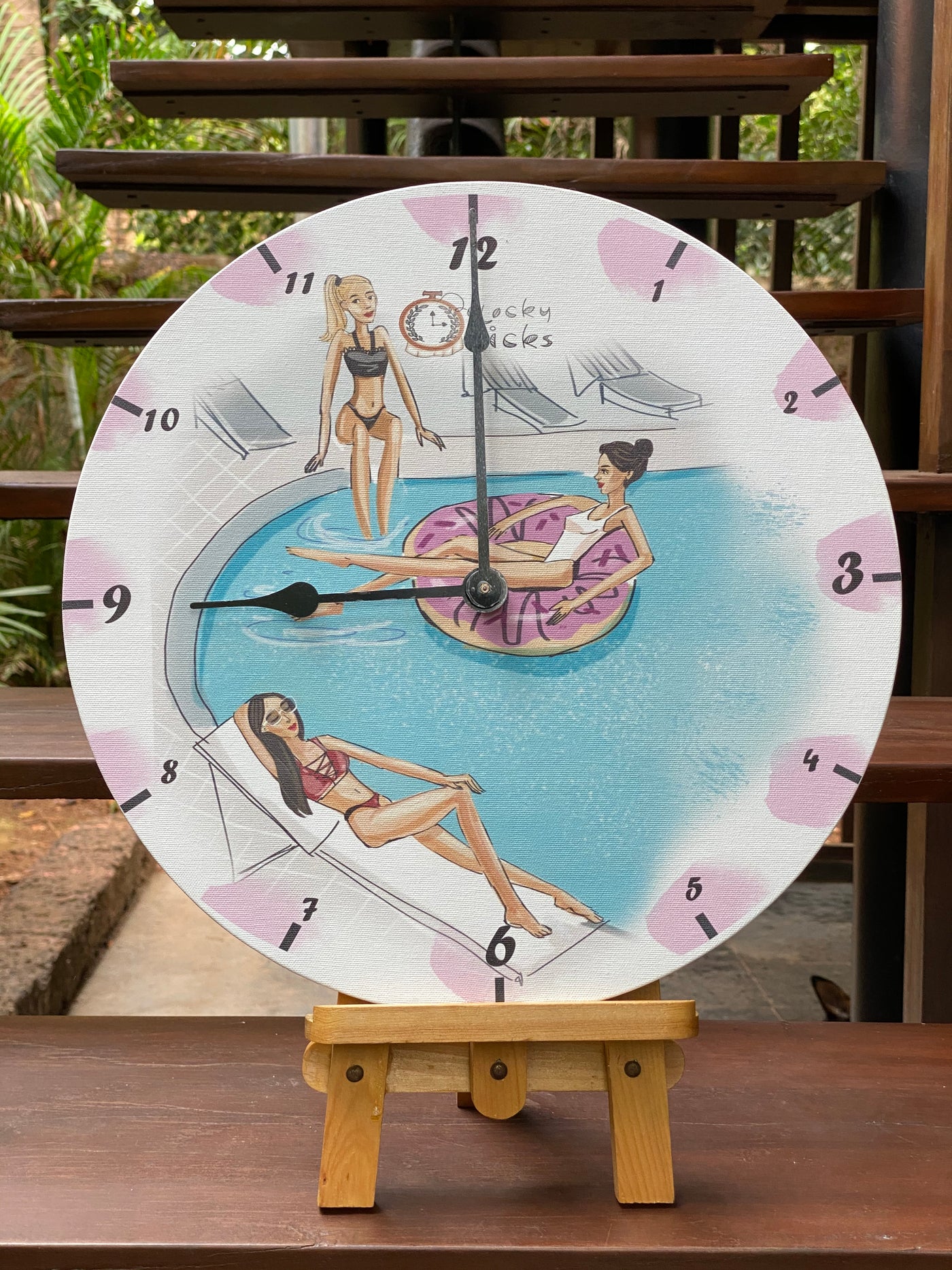 Cool Pool Fun Clock