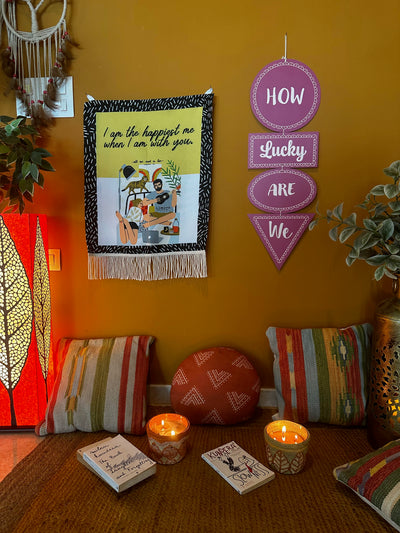 How Lucky Are We Minimalist Wall Art