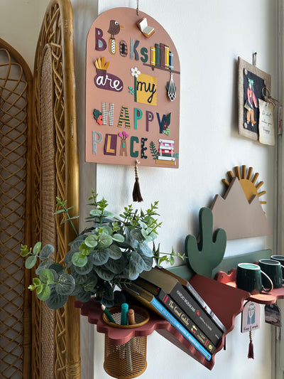 Sunlit Cactus Wall Shelf