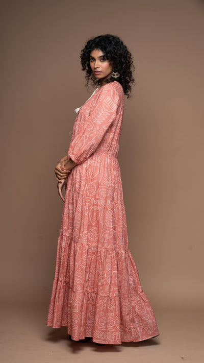 Soulful Swirls Long Maxi Dress in Simply Scandi Pattern