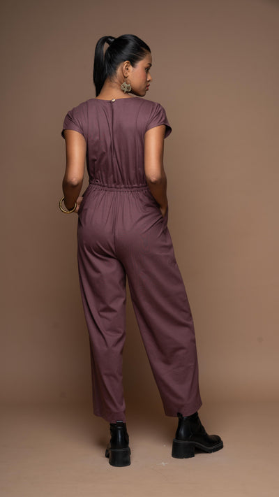 Knot me up Jumpsuit in muted Plum