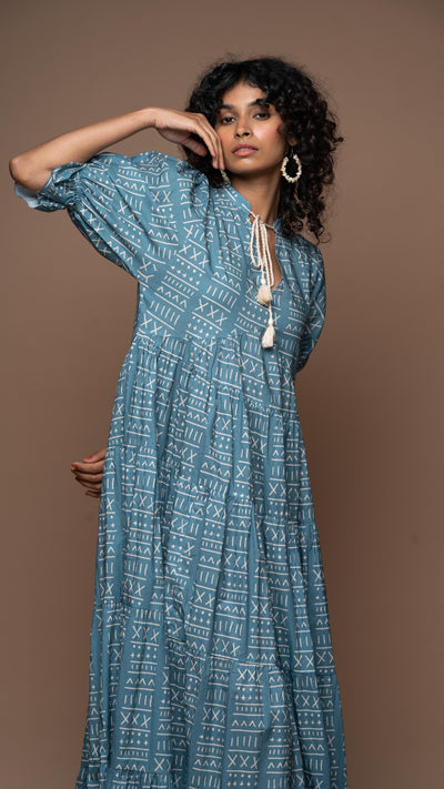 Pure Bliss Long Maxi Dress in Back to Basics Pattern