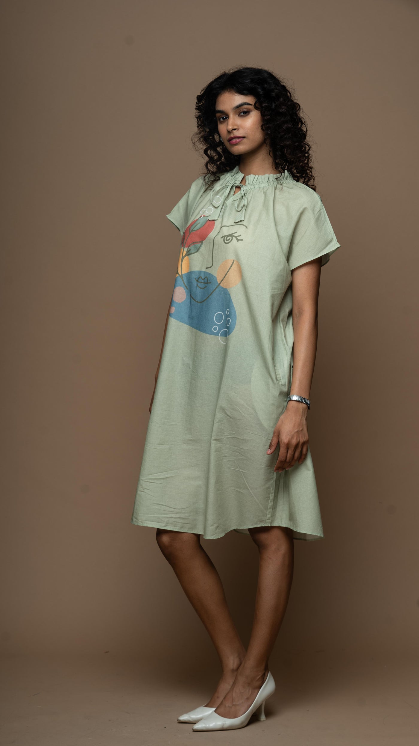 Soft Mint Radiant Beauty Shirt Dress