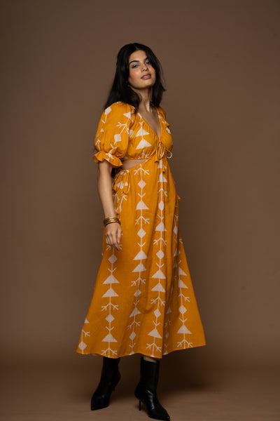 Ravine Radiance Long Maxi Dress in Our Boho Dance Pattern