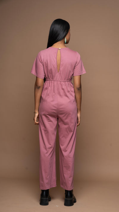 Twisted Bliss Jumpsuit in Mauve