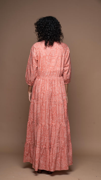 Soulful Swirls Long Maxi Dress in Simply Scandi Pattern