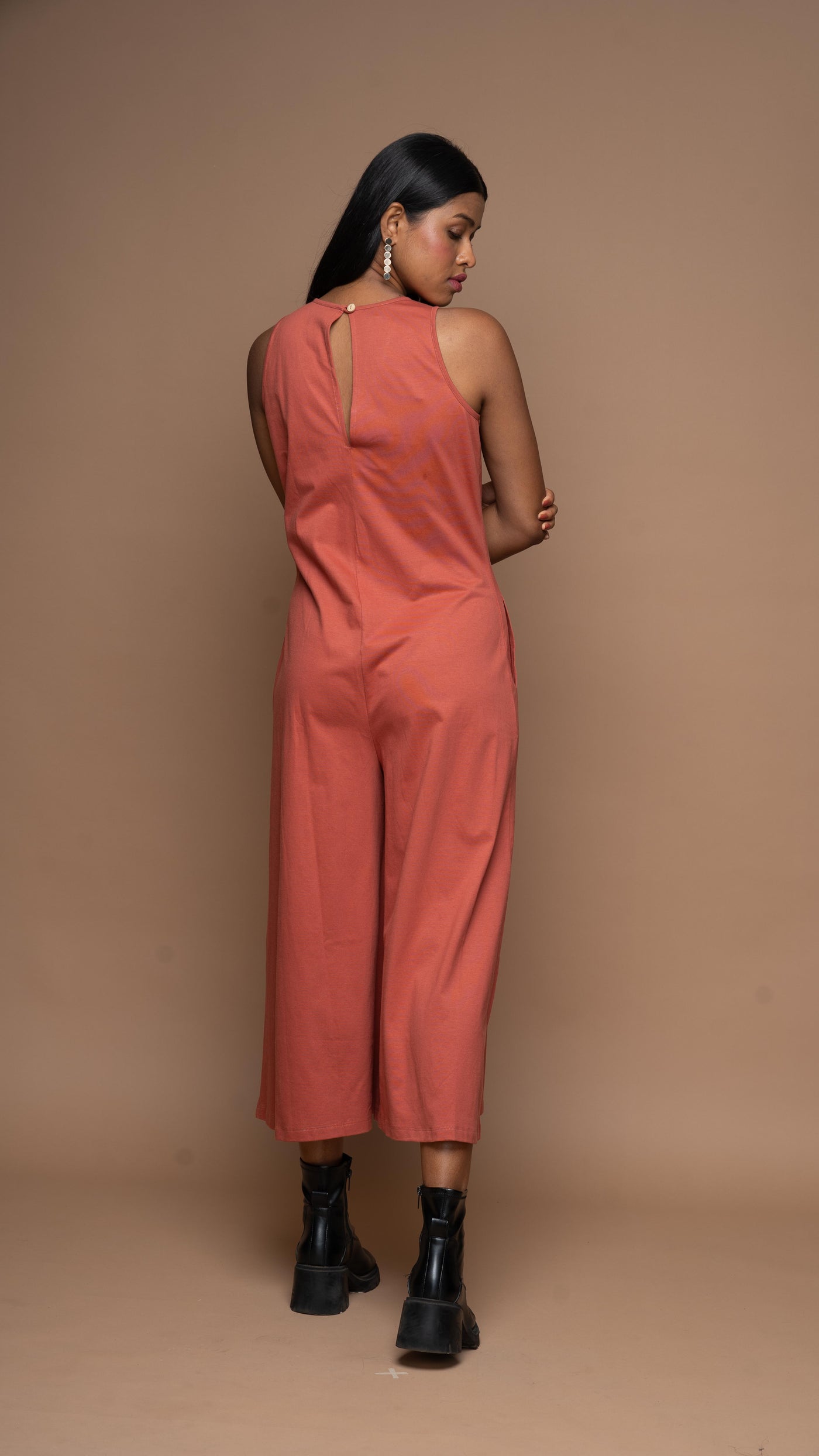 U-Radiance Jumpsuit in Dusty Red