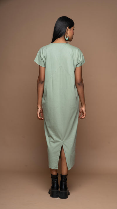 Effortless Pocket Dress - Sage Green