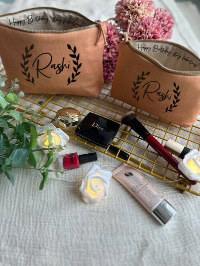 Curved Whispers Makeup Pouch