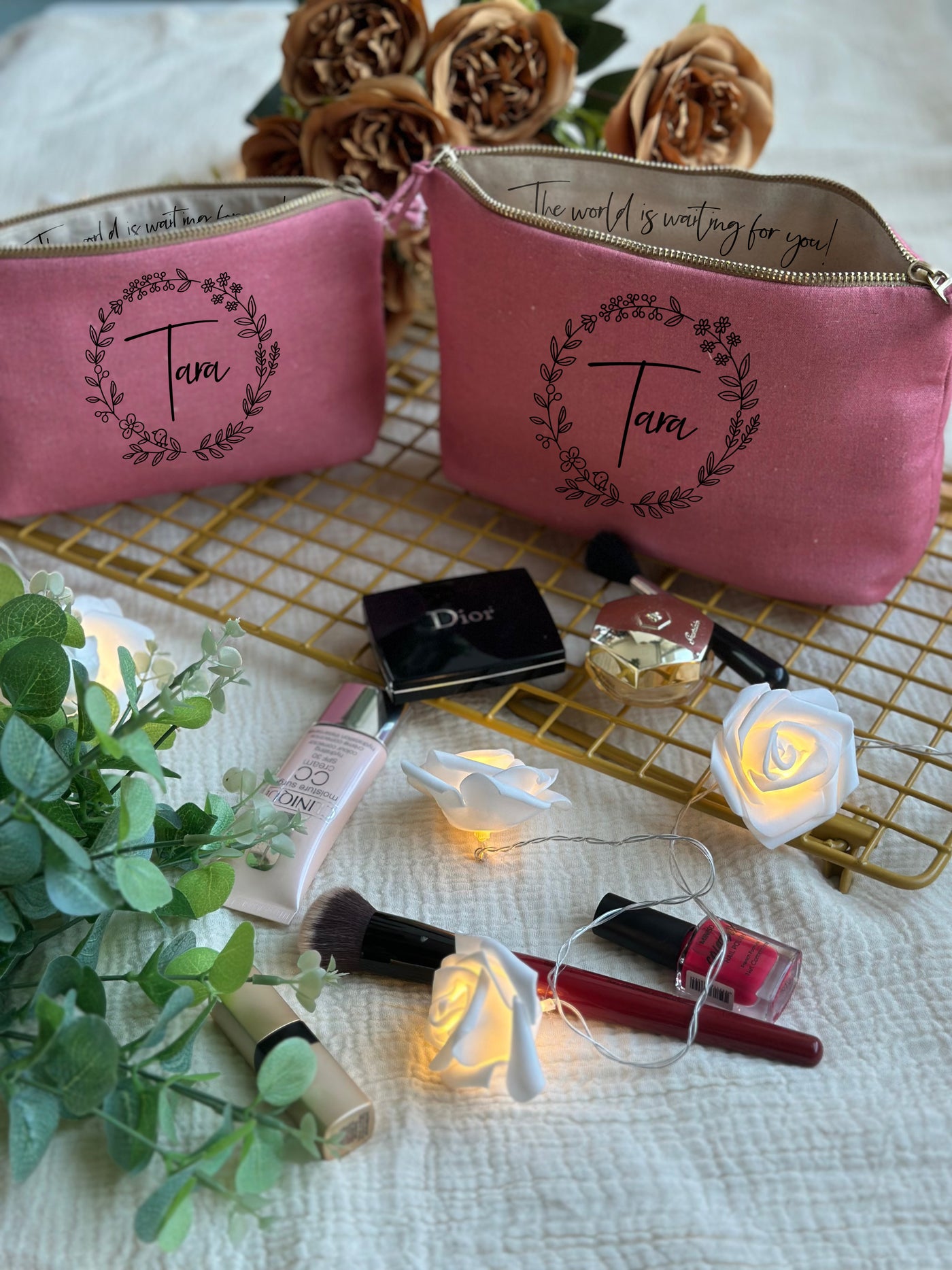 Whispering Wreath Cosmetic Pouch