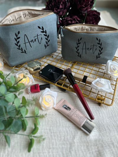 Curved Whispers Makeup Pouch