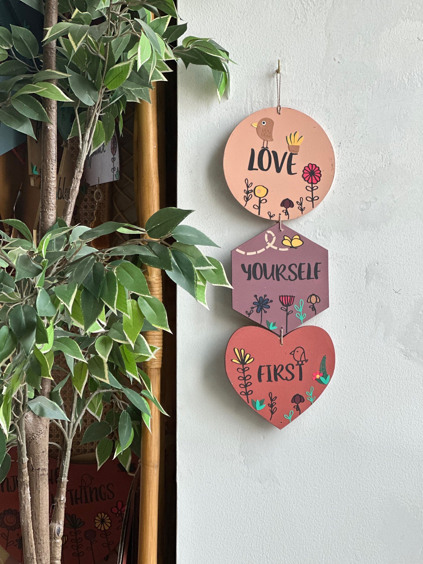 Love yourself first enchanted wall art