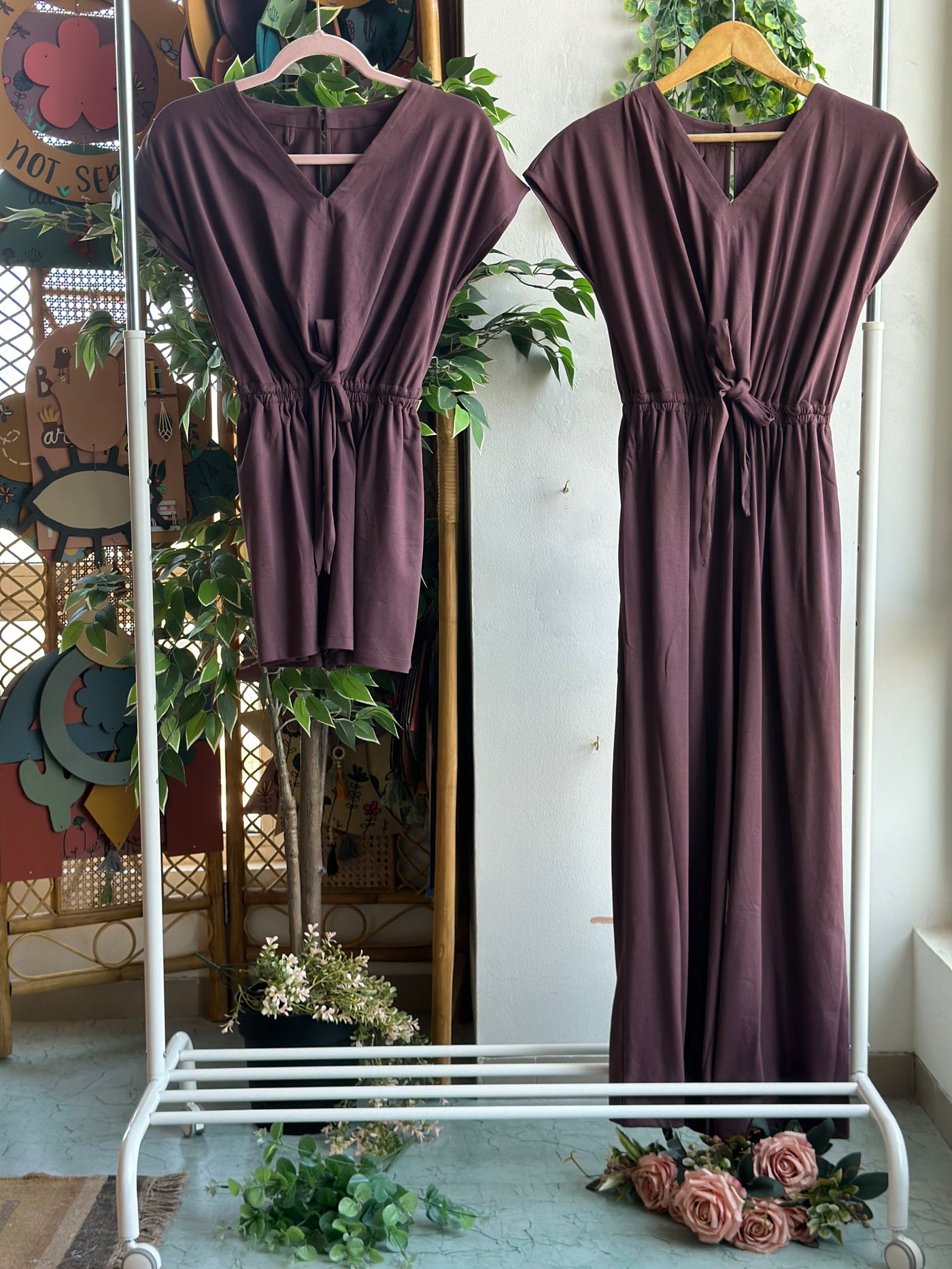 Knot me up Jumpsuit in muted Plum