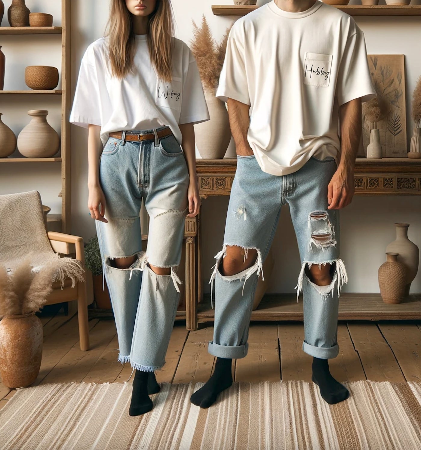 The Perfect Pair Couple's Pocket Tees