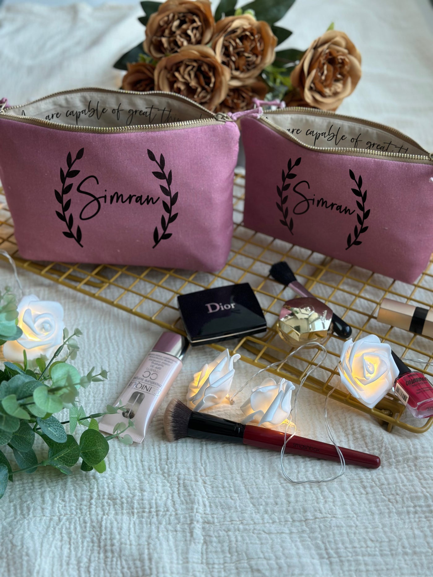 Curved Whispers Makeup Pouch