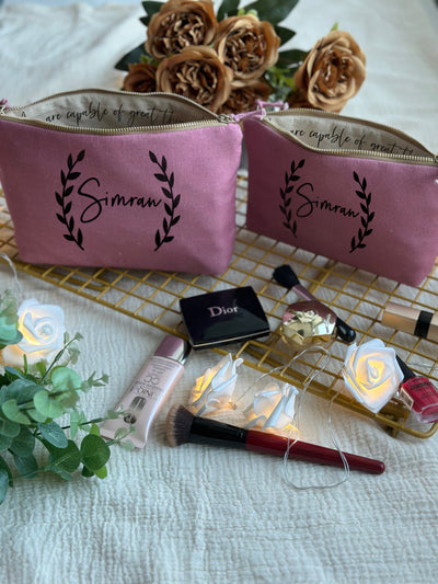 Curved Whispers Makeup Pouch