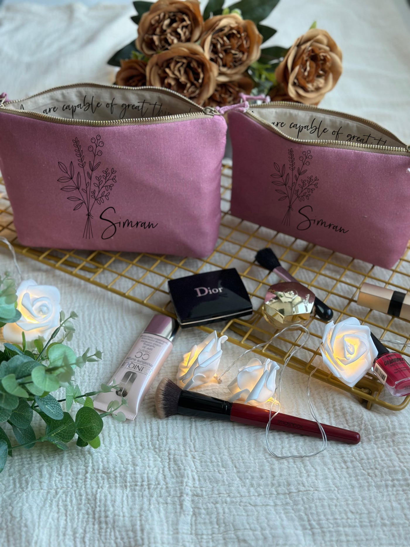 Delicate Petals Cosmetic Pouch