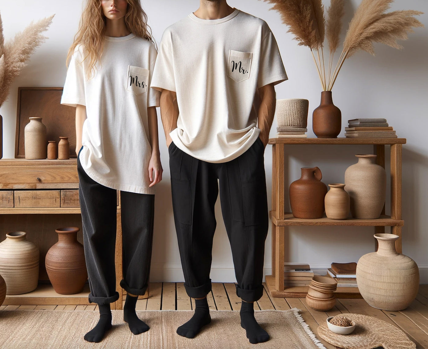 The Perfect Pair Couple's Pocket Tees