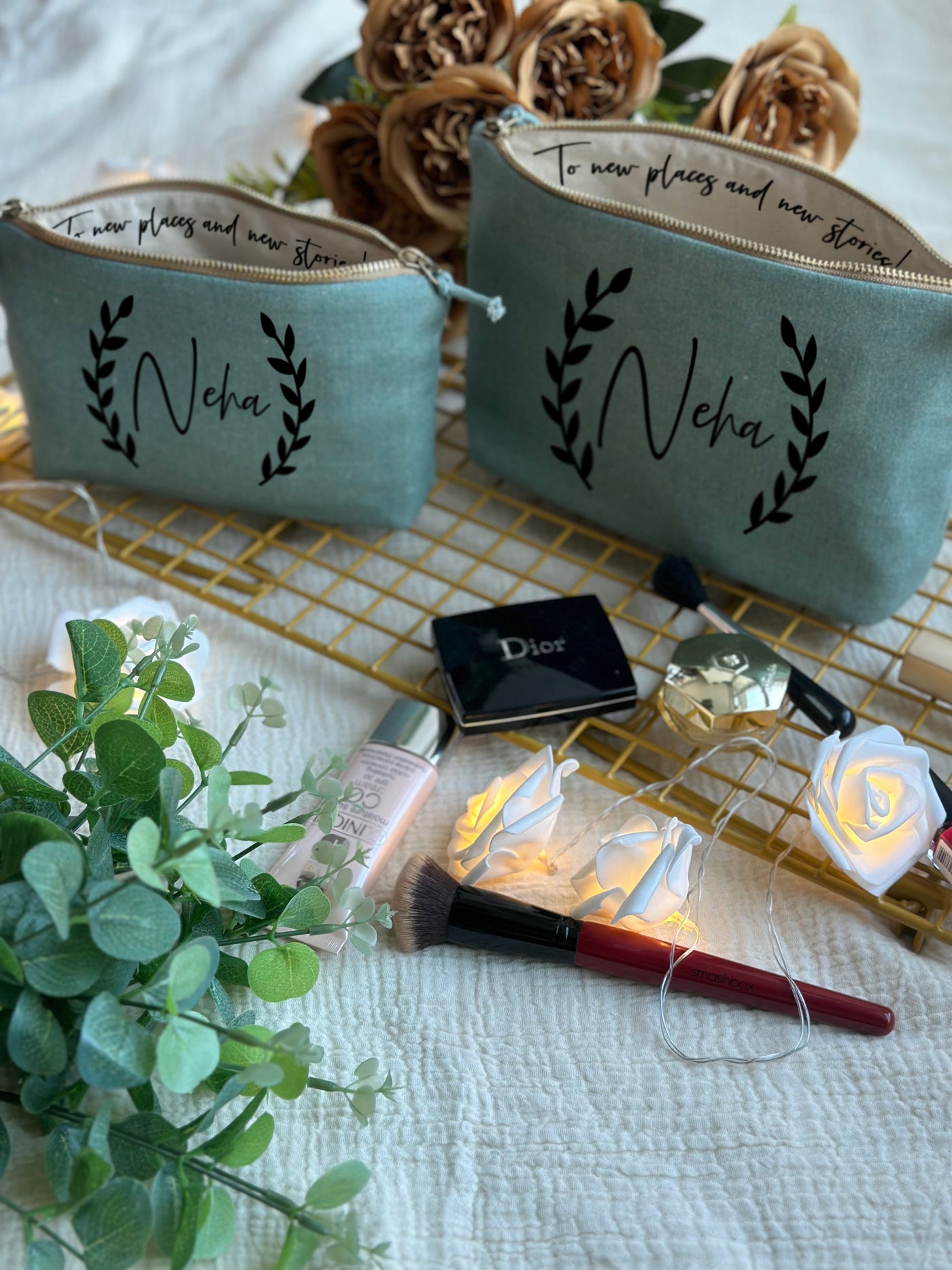 Curved Whispers Makeup Pouch