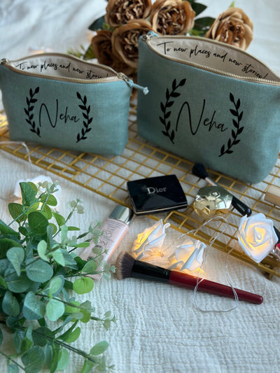 Curved Whispers Makeup Pouch