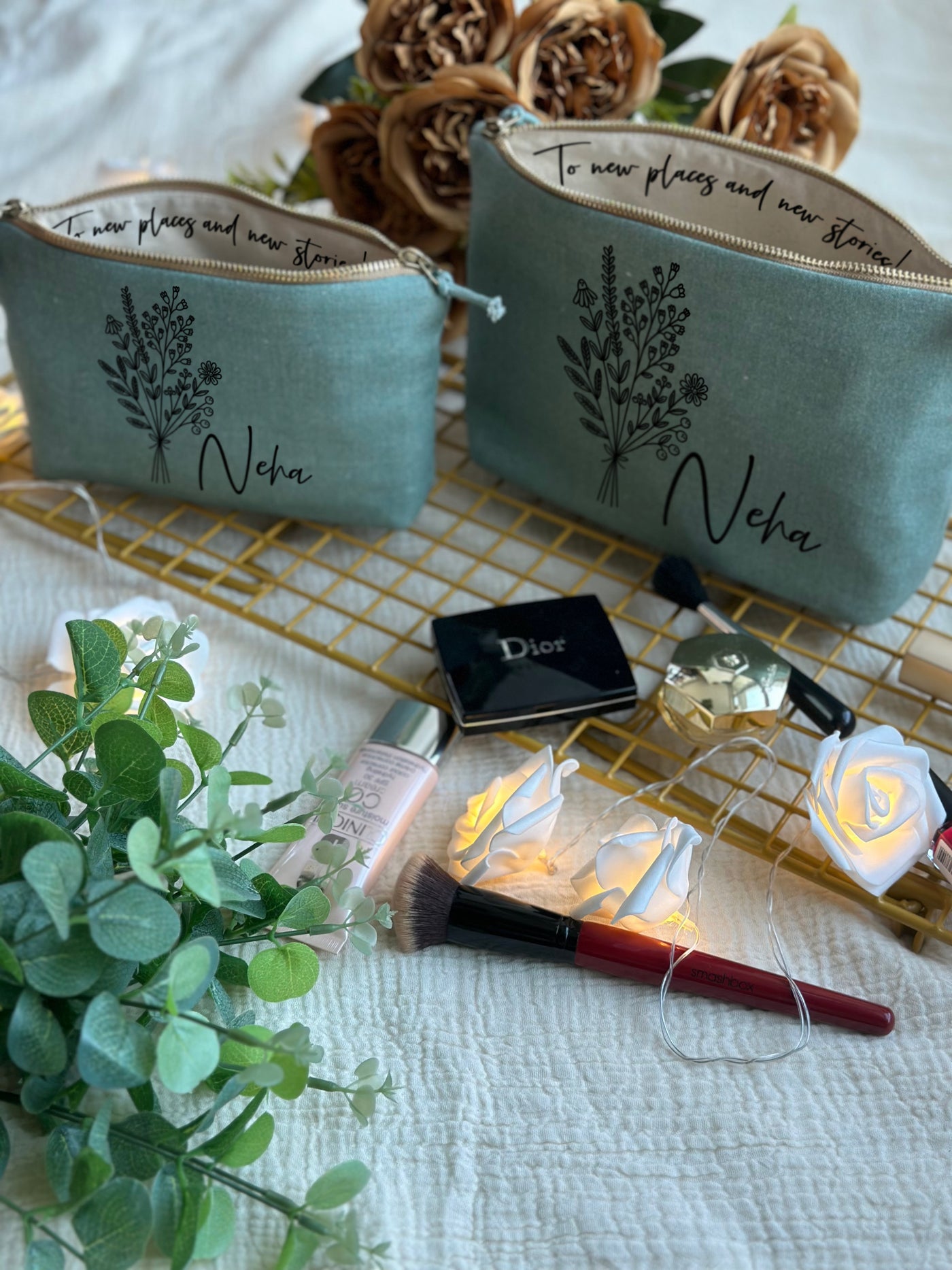 Delicate Petals Cosmetic Pouch