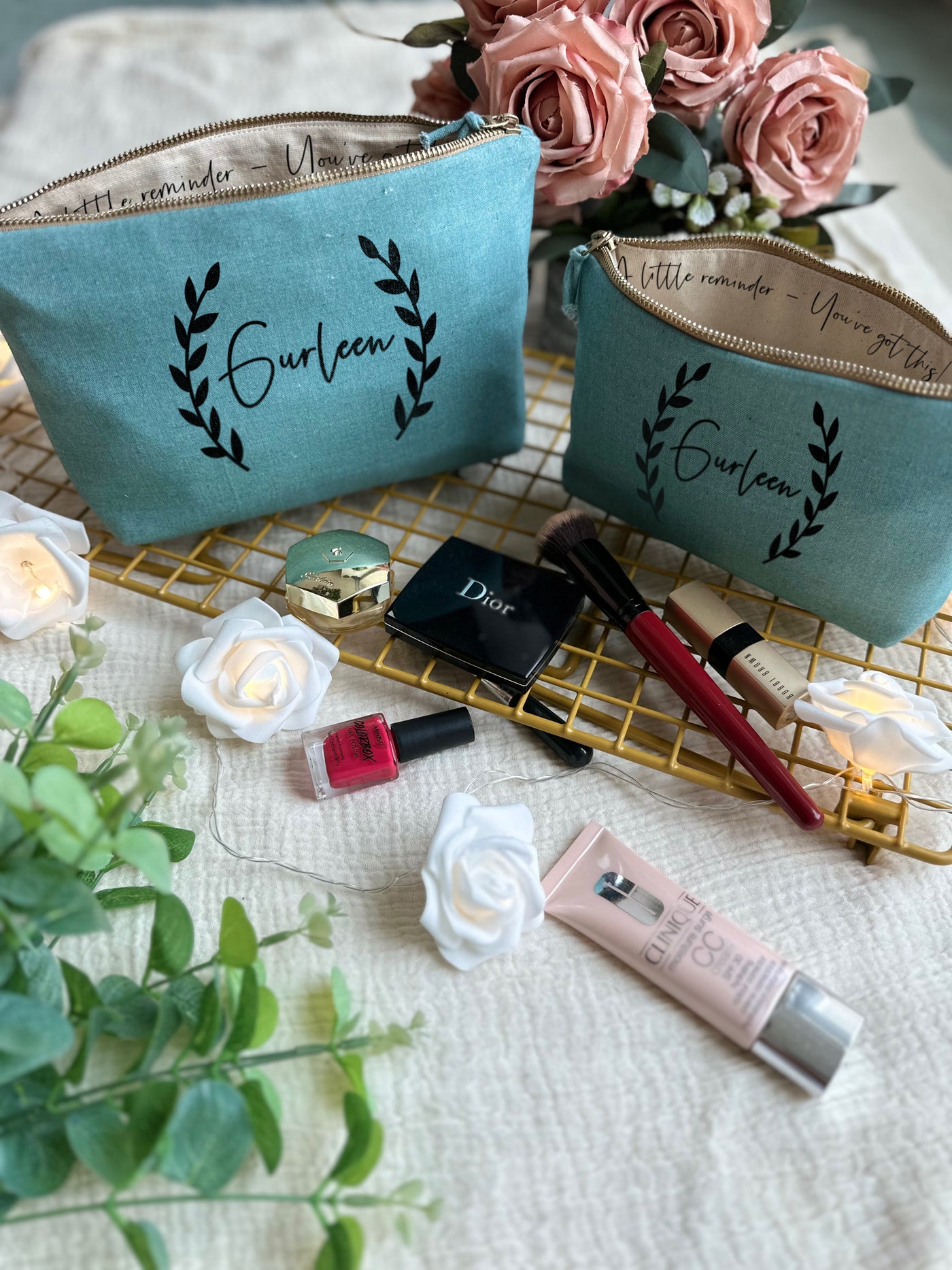 Curved Whispers Makeup Pouch