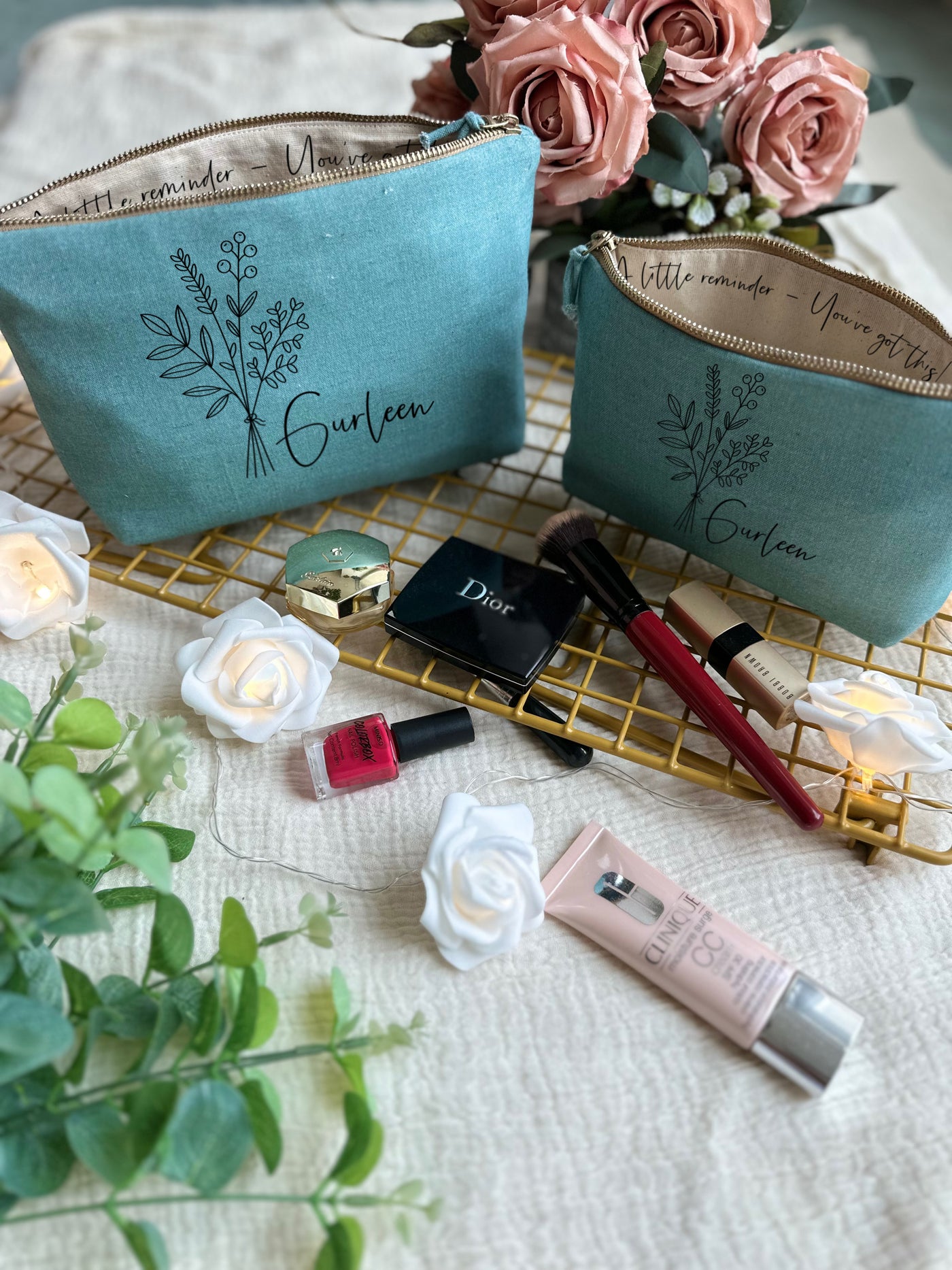 Delicate Petals Cosmetic Pouch