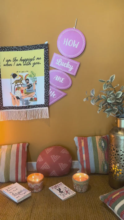 How Lucky Are We Minimalist Wall Art