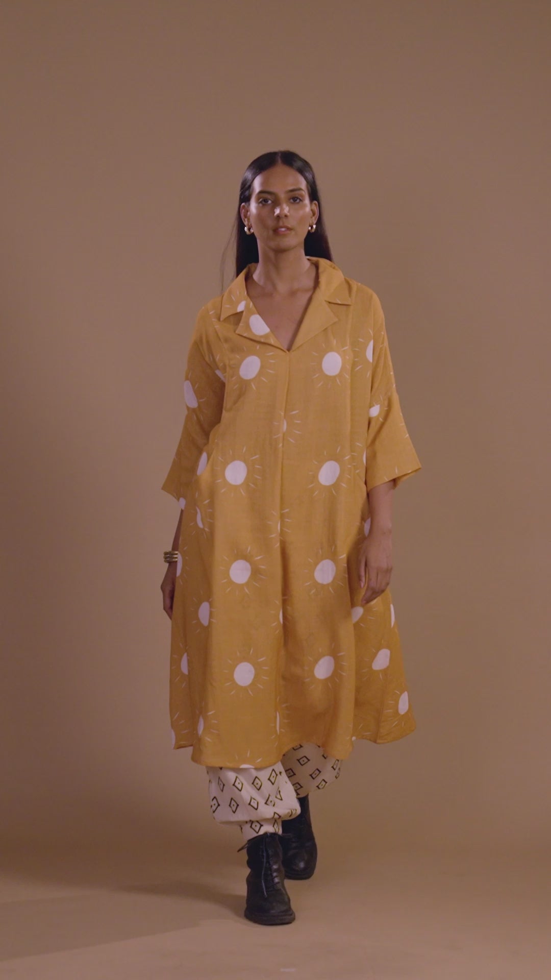 Mustard Fira Kurta in Sunshines on Pattern