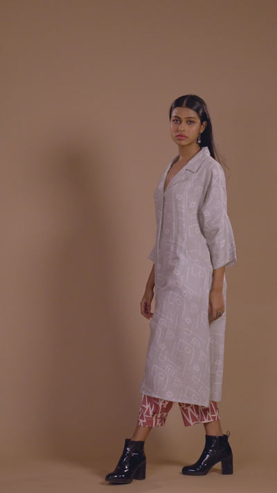 Sage Fira Kurta in Power Play Pattern